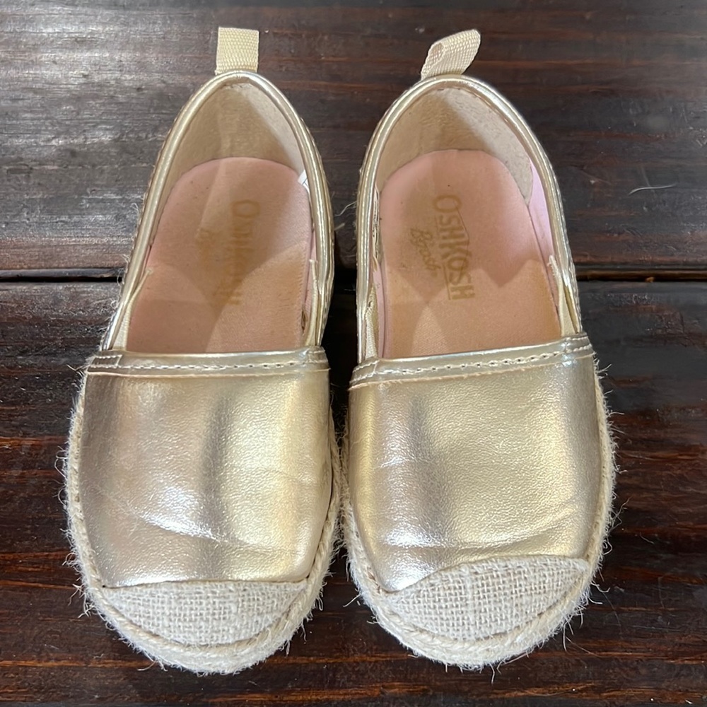 OshKosh gold espadrilles sz 5